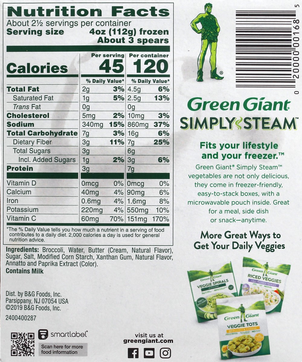 slide 11 of 11, Green Giant Simply Steam Lightly Sauced Broccoli Spears & Butter Sauce 10 oz, 10 oz