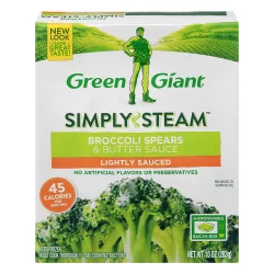 Green Giant Simply Steam Lightly Sauced Broccoli Spears & Butter Sauce 10 oz