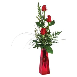 Triple Rose Vase - 1 pc