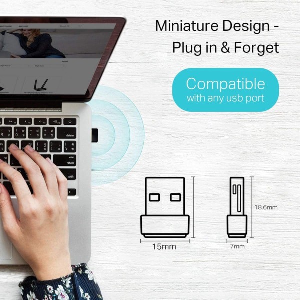 slide 2 of 10, TP-Link Ac600 Nano Usb Wireless Network Adapter, Archer T2U Nano, 1 ct