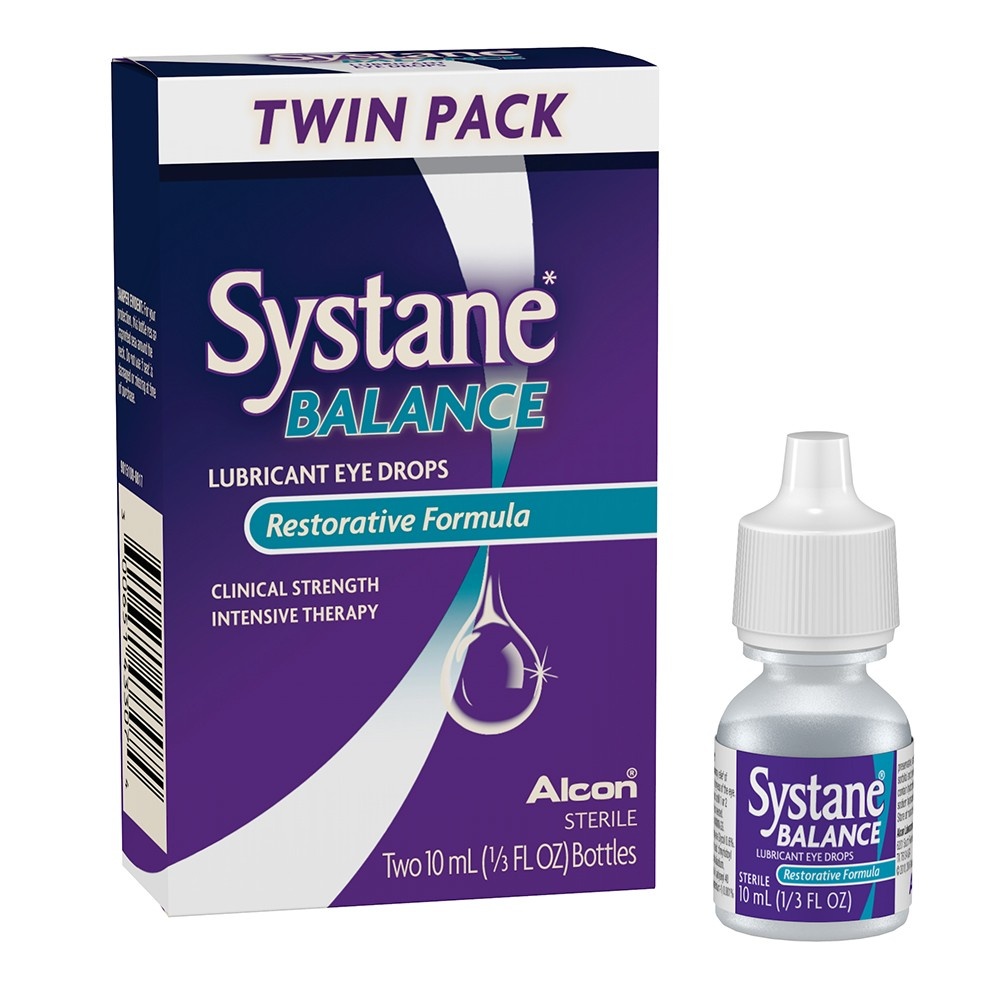 slide 2 of 2, Systane Balance Lubricant Eye Drops Twin Pack, 2 ct; 0.33 fl oz