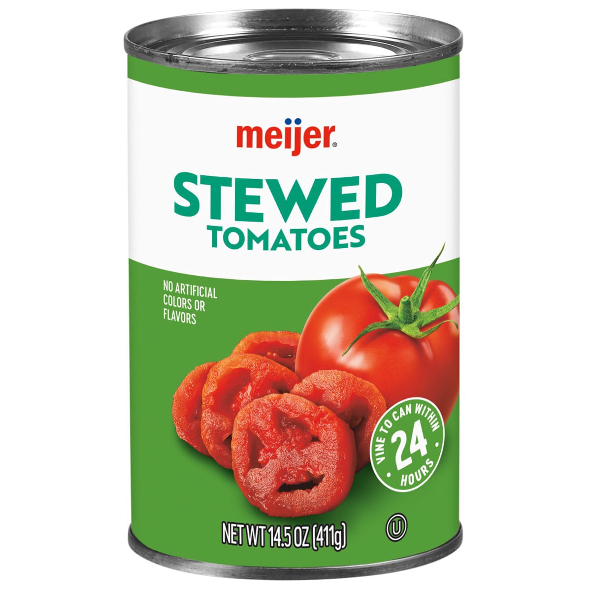 slide 1 of 5, Meijer Sliced Stewed Tomatoes, 14.5 oz