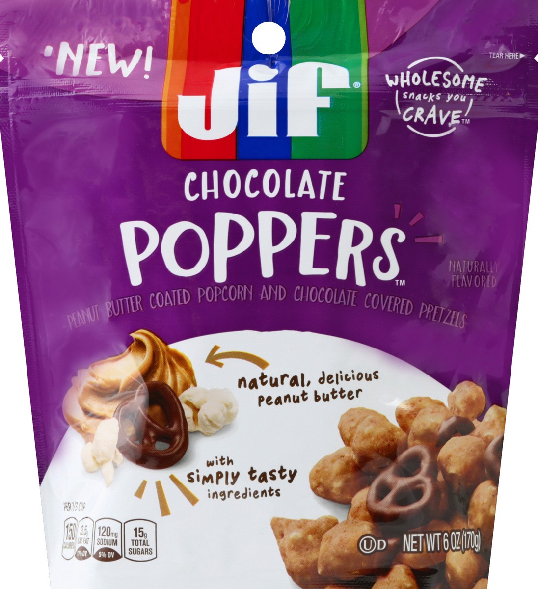 slide 2 of 2, Jif Peanut Butter Chocolate Poppers, 6 oz