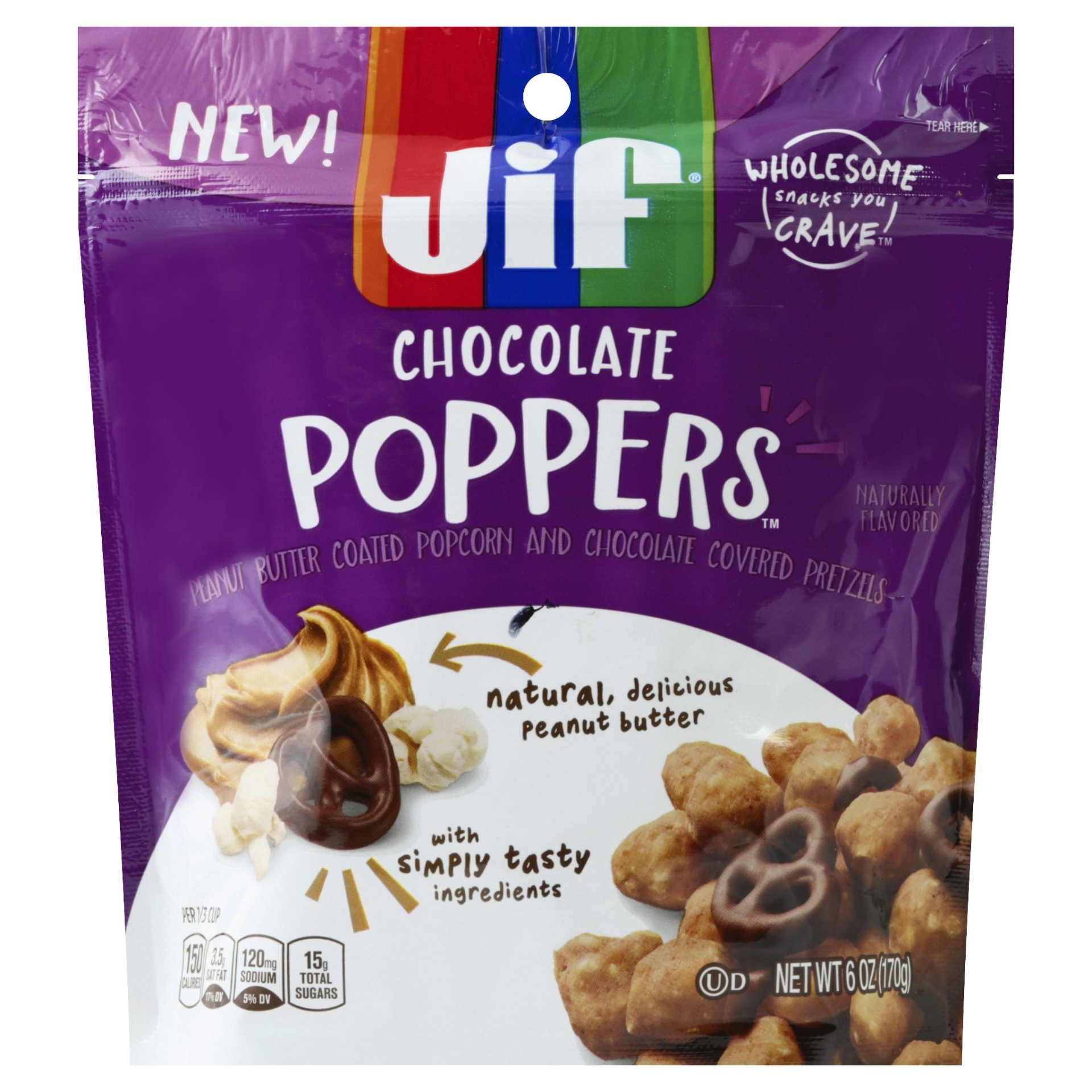 slide 1 of 2, Jif Peanut Butter Chocolate Poppers, 6 oz