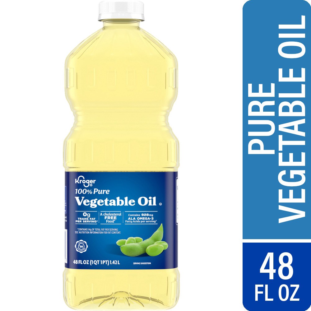 slide 1 of 2, Kroger Pure Vegetable Oil, 48 fl oz