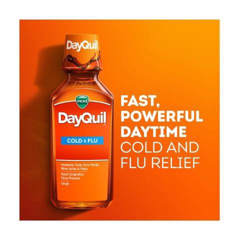 slide 3 of 4, Vicks Dayquil Cold & Flu, 4 oz