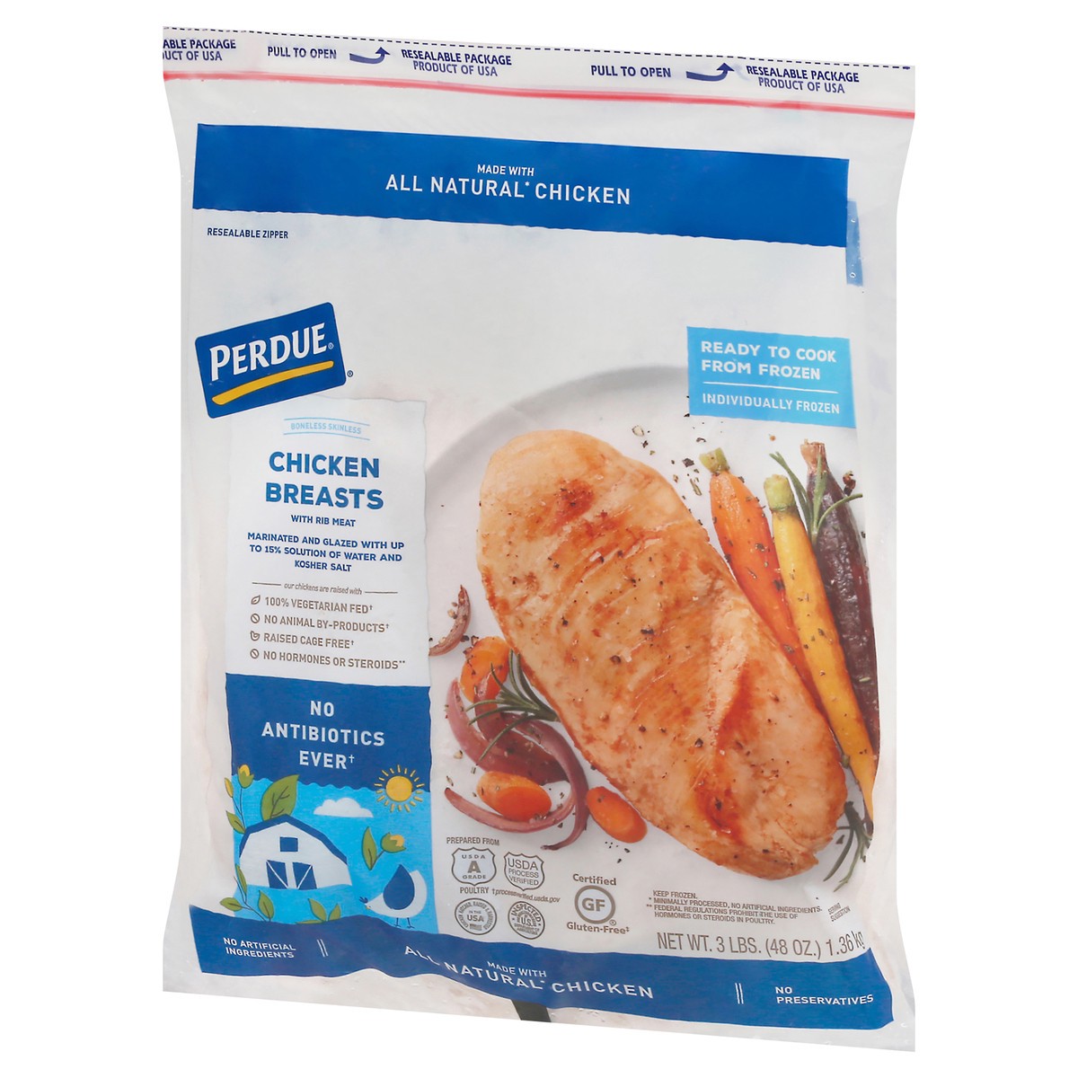 slide 11 of 14, Perdue Boneless Skinless Chicken Breasts with Rib Meat 3 lb, 3 lb