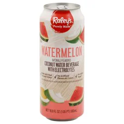 Raley's Purely Made Watermelon Coconut Electrolyte Water 16.9 oz