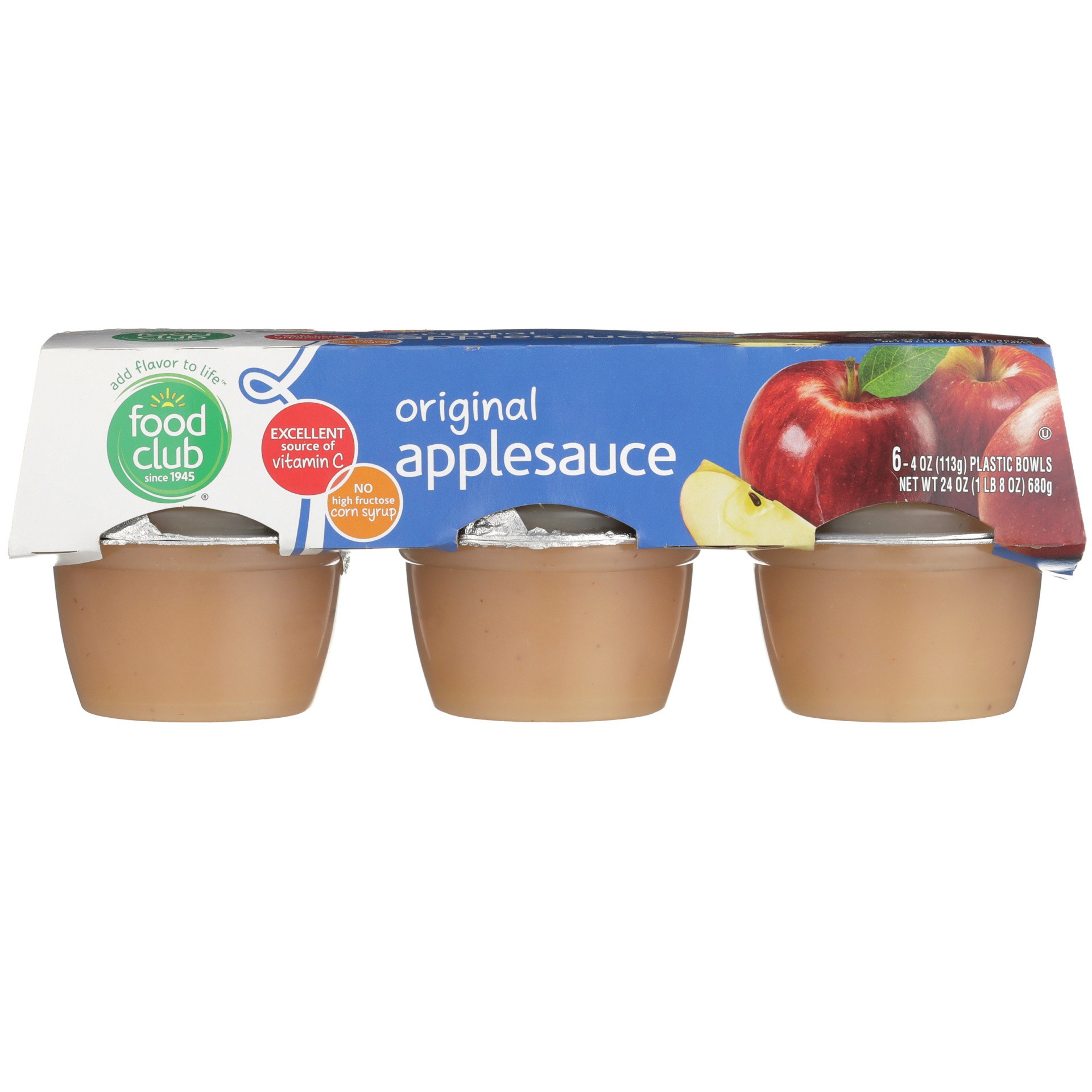 slide 1 of 6, Food Club Applesauce Cups, 6 ct; 4 oz