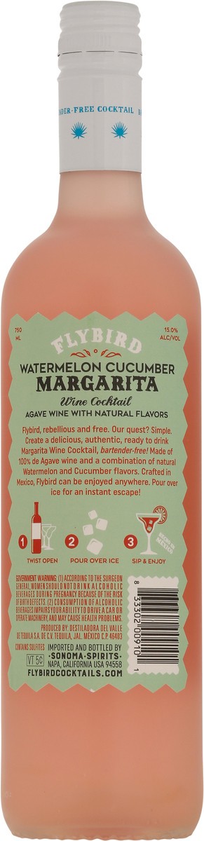 slide 4 of 11, Flybird Watermelon Cucumber Margarita Wine Cocktail, 750 ml