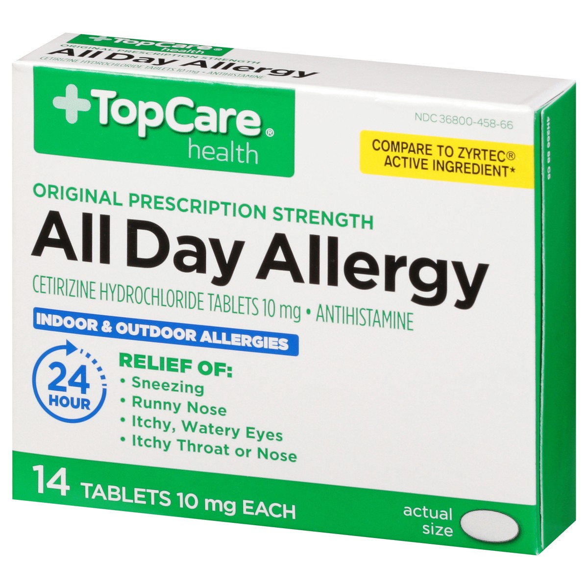 slide 7 of 9, TopCare Top Care Allergy Cetirizine 10Mg, 14 ct