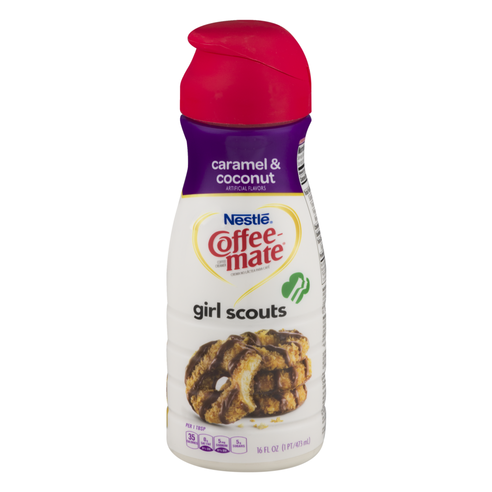 slide 1 of 1, Coffee-Mate Girl Scout Caramel and Coconut Creamer, 16 fl oz