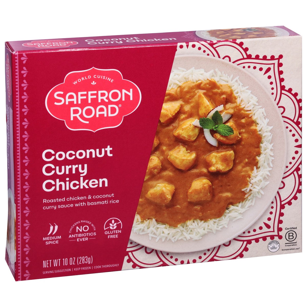 slide 4 of 9, Saffron Road Gluten-Free Coconut Curry Chicken Indian Meal, 10 oz, 10 oz