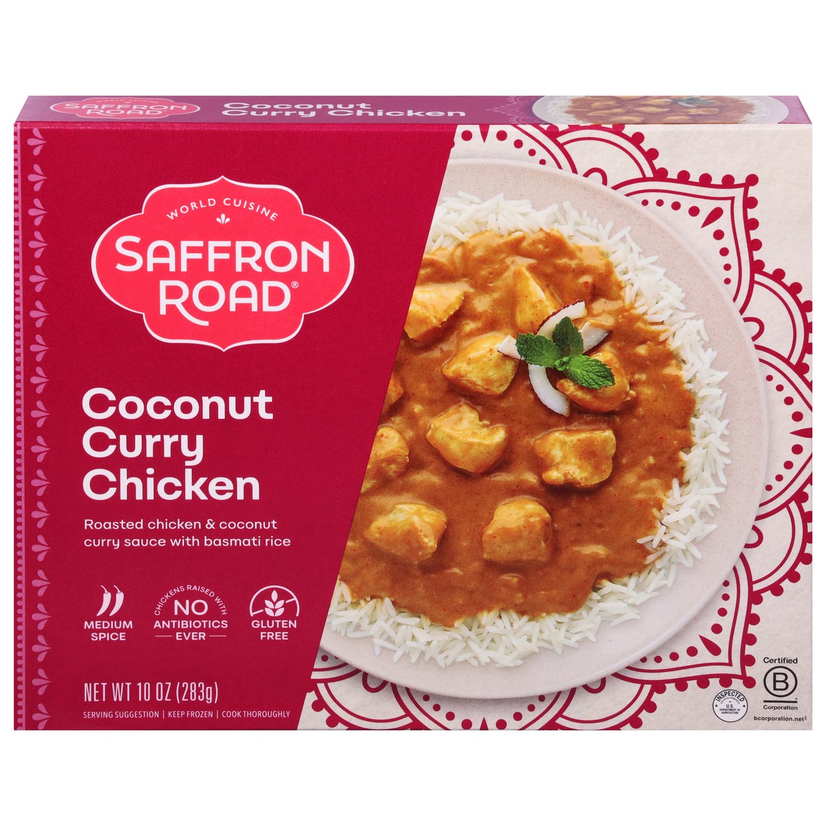 slide 1 of 9, Saffron Road Gluten-Free Coconut Curry Chicken Indian Meal, 10 oz, 10 oz
