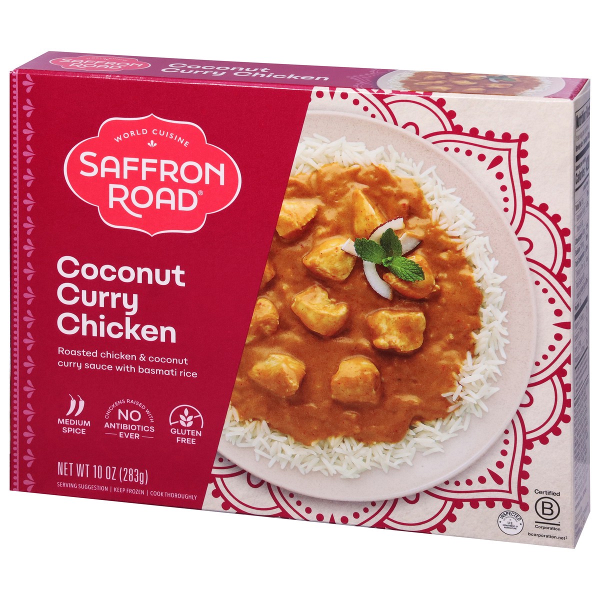 slide 2 of 9, Saffron Road Gluten-Free Coconut Curry Chicken Indian Meal, 10 oz, 10 oz