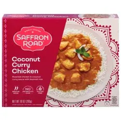 Saffron Road Gluten-Free Coconut Curry Chicken Indian Meal, 10 oz
