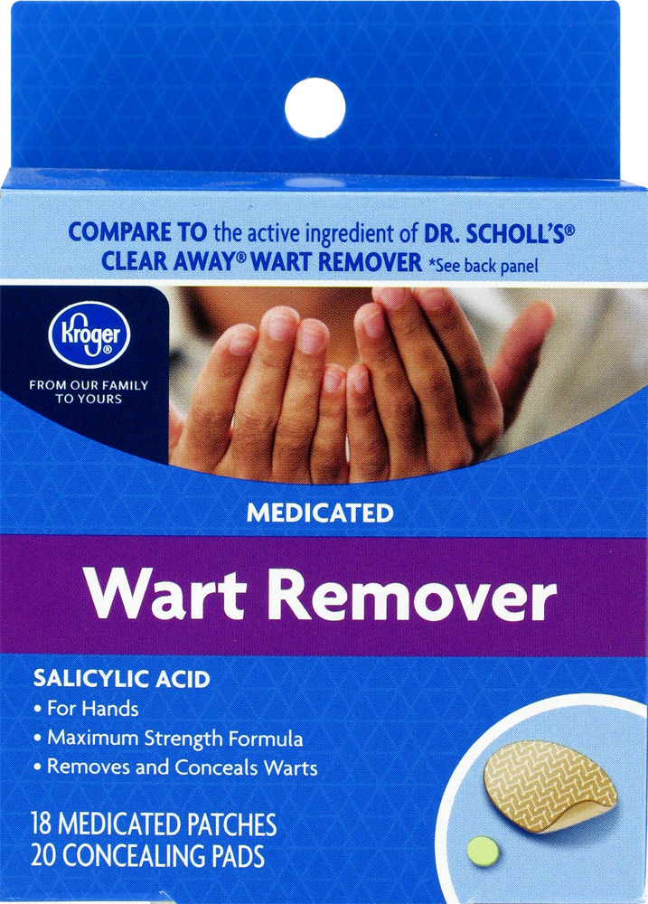 slide 1 of 1, Kroger Medicated Wart Remover, 18 ct