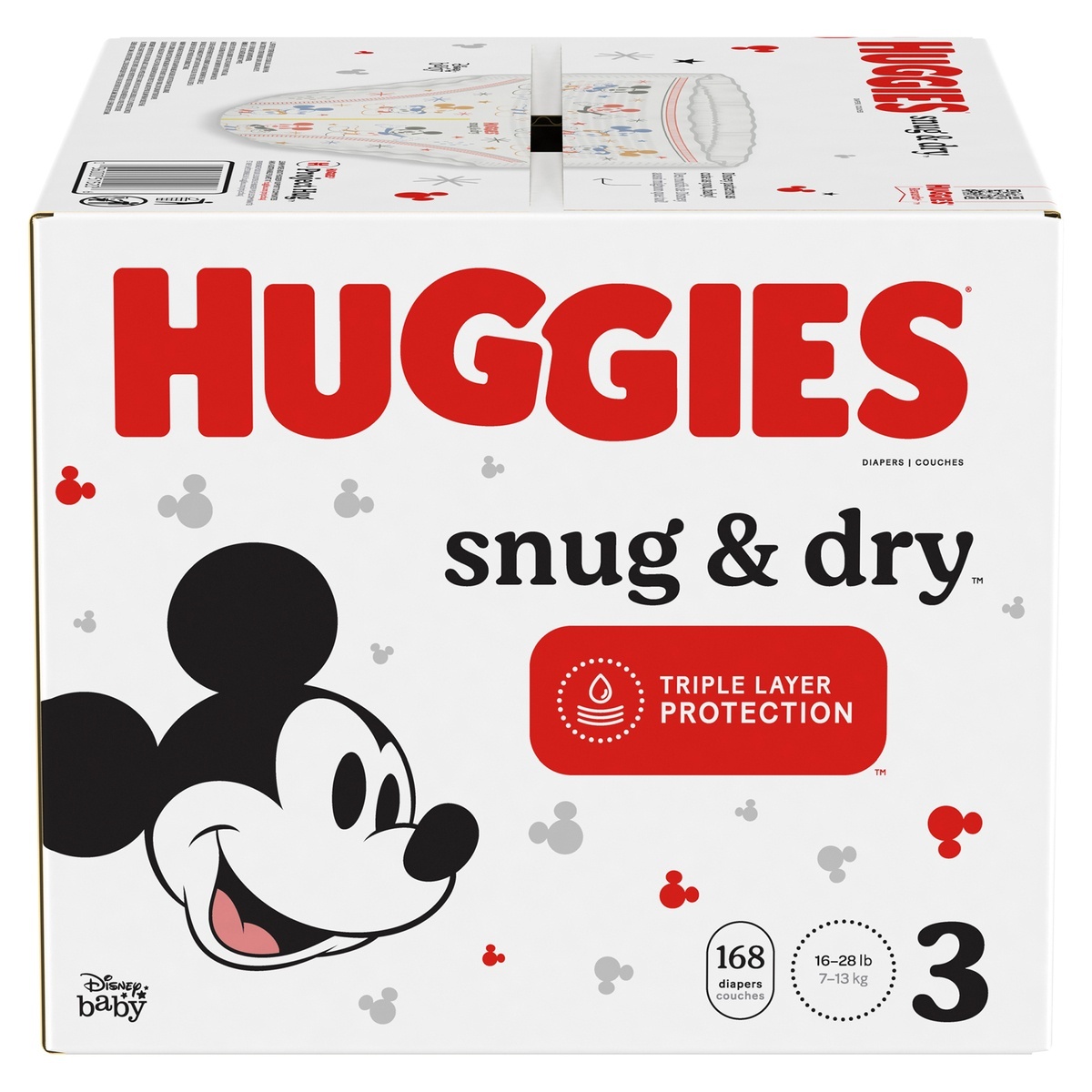 slide 1 of 1, Huggies Snug & Dry Baby Diapers, Size 3, 168 ct
