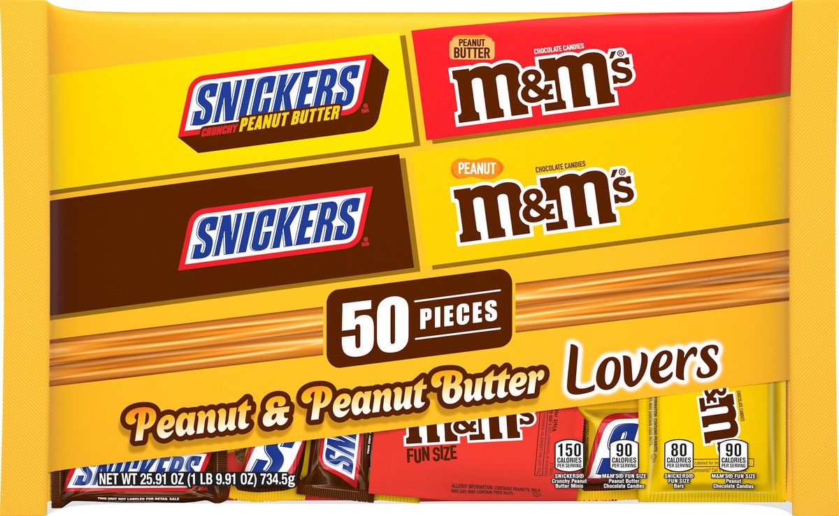 slide 3 of 7, Mars Mixed Peanut & Peanut Butter Lovers Halloween Variety, 50 ct