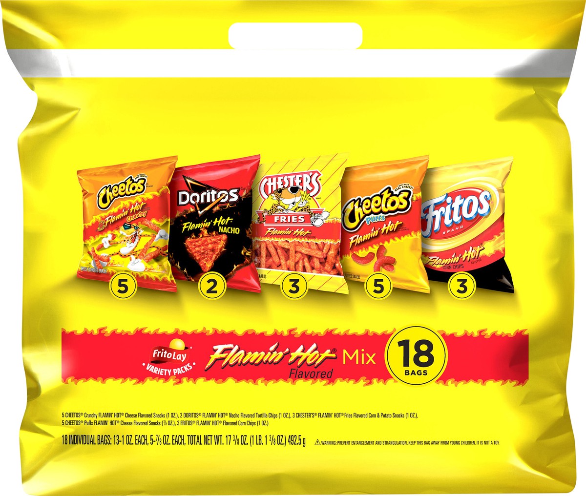 slide 8 of 8, Frito-Lay Snacks Flamin' Hot Mix 17 3/8 Oz 18 Count, 18 ct