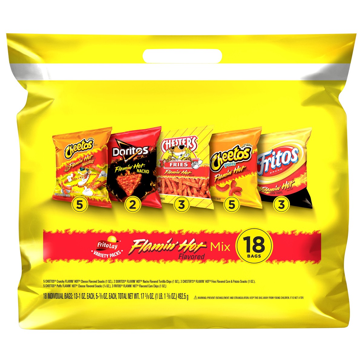 slide 5 of 8, Frito-Lay Snacks Flamin' Hot Mix 17 3/8 Oz 18 Count, 18 ct