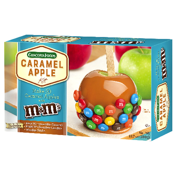 slide 1 of 1, Concord Foods Caramel Apple Kit with M&M's, 16 oz