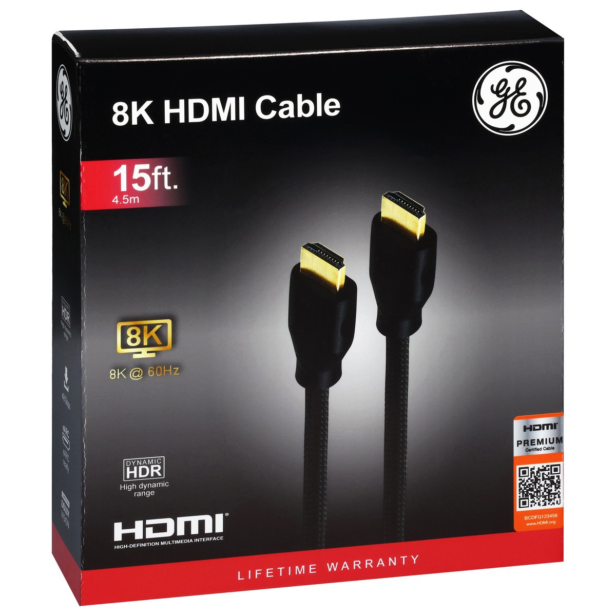 slide 2 of 3, GE 8K HDMI 15 Ft Cable 1 Each, 1 ct