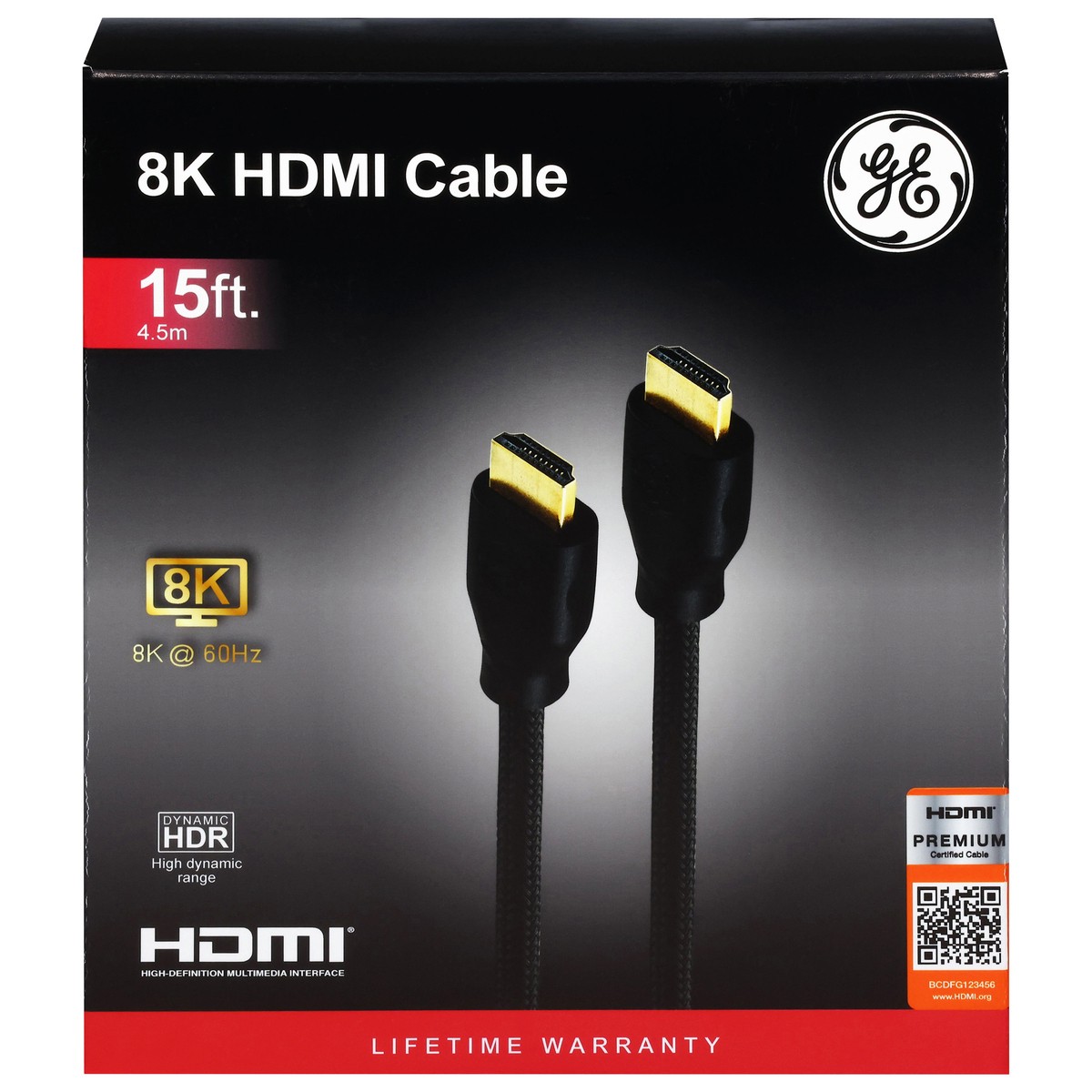 slide 1 of 3, GE 8K HDMI 15 Ft Cable 1 Each, 1 ct