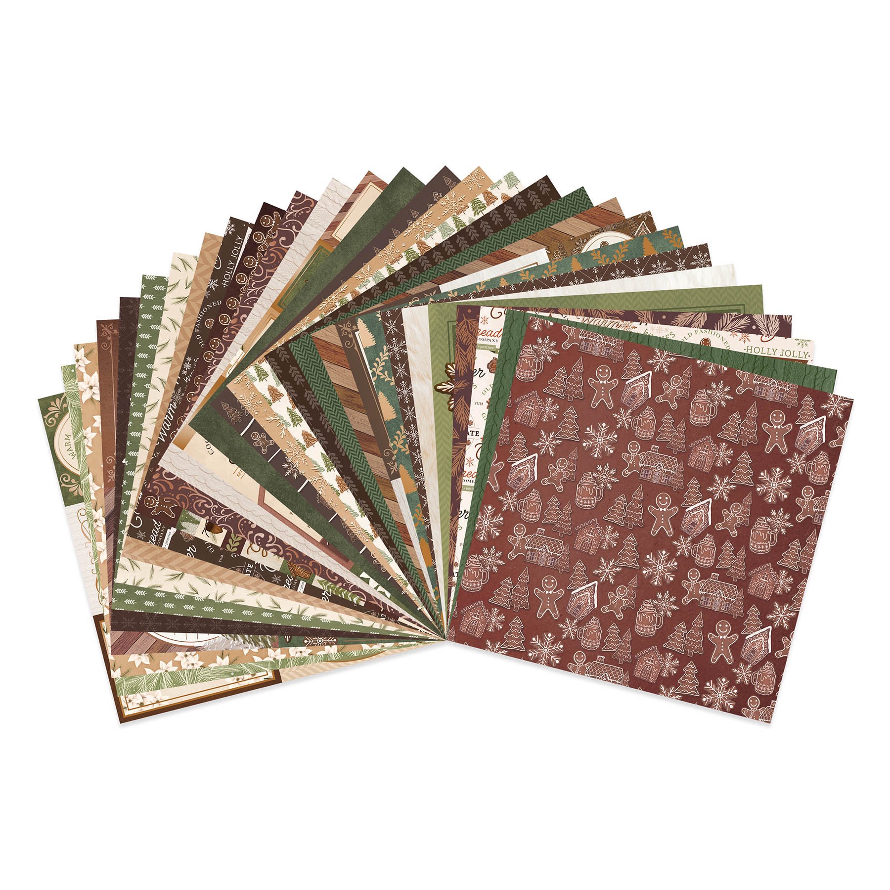 slide 3 of 3, 12" X 12" Gingerbread Forest Paper Pad By Recollections, 12 in x 12 in