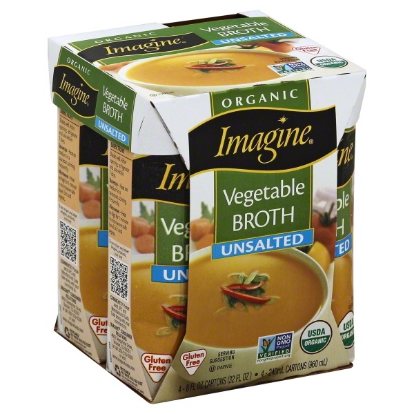 slide 1 of 1, Imagine Foods Organic Vegetable Broth Unsalted, 32 fl oz