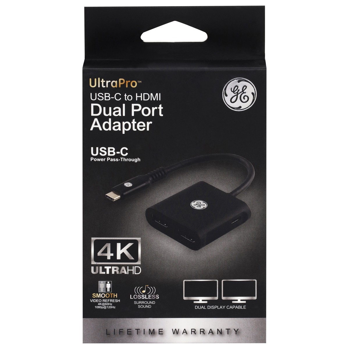 slide 3 of 4, GE UltraPro™ USB-C to Dual HDMI Adapter, 1 ct, 1 ct