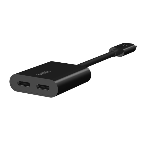 slide 2 of 3, Belkin Connect Usb-C Audio And Charge Adapter, Black, 1 ct