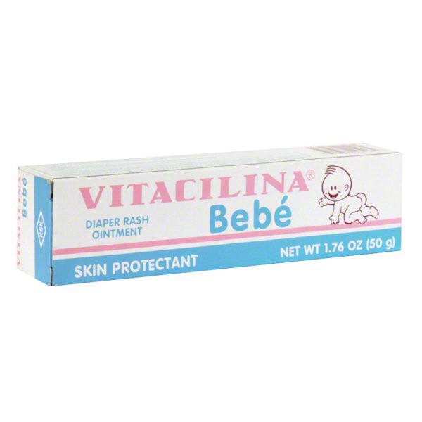 slide 1 of 1, Vitacilina Bebe Cream (Diaper Rash Ointment) Tube In Box, 1.76 oz
