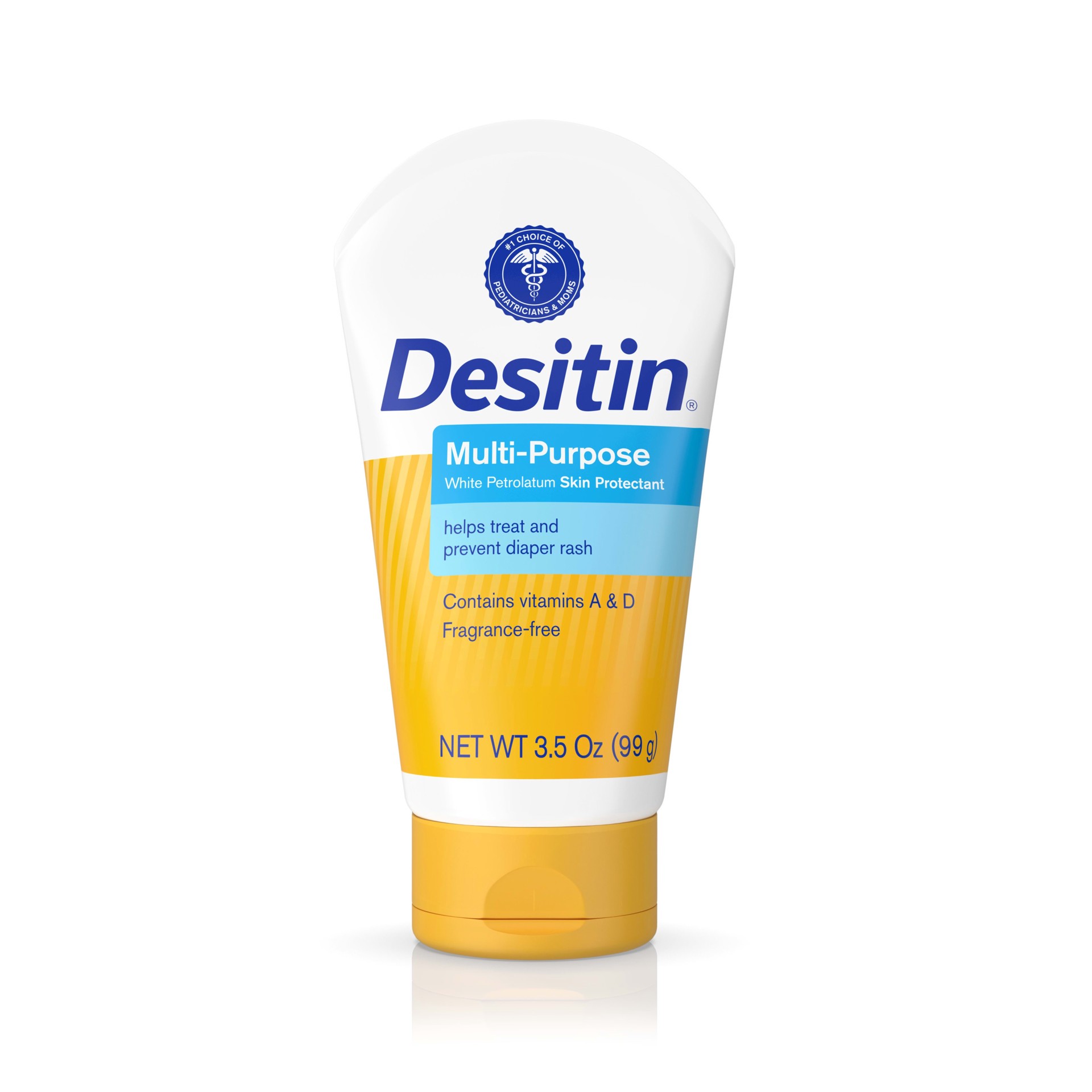 slide 1 of 6, Desitin Skin Protectant and Diaper Rash Ointment Multi-Purpose With Vitamins A & D, Travel Size, 3.5. Oz Tube, 3.5 oz