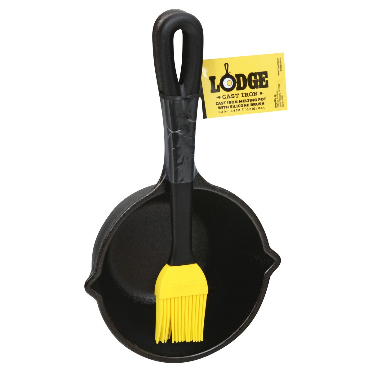 slide 2 of 9, Lodge Cast Iron Melting Pot & Brush, 1 ct