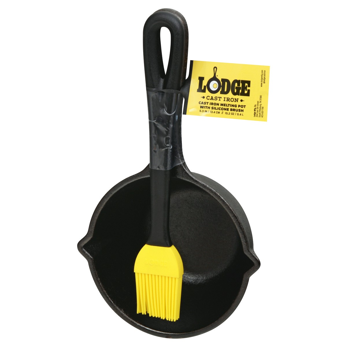 slide 6 of 9, Lodge Cast Iron Melting Pot & Brush, 1 ct