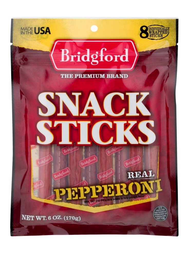 slide 2 of 4, Bridgford Pepperoni Snack Sticks, 6 oz