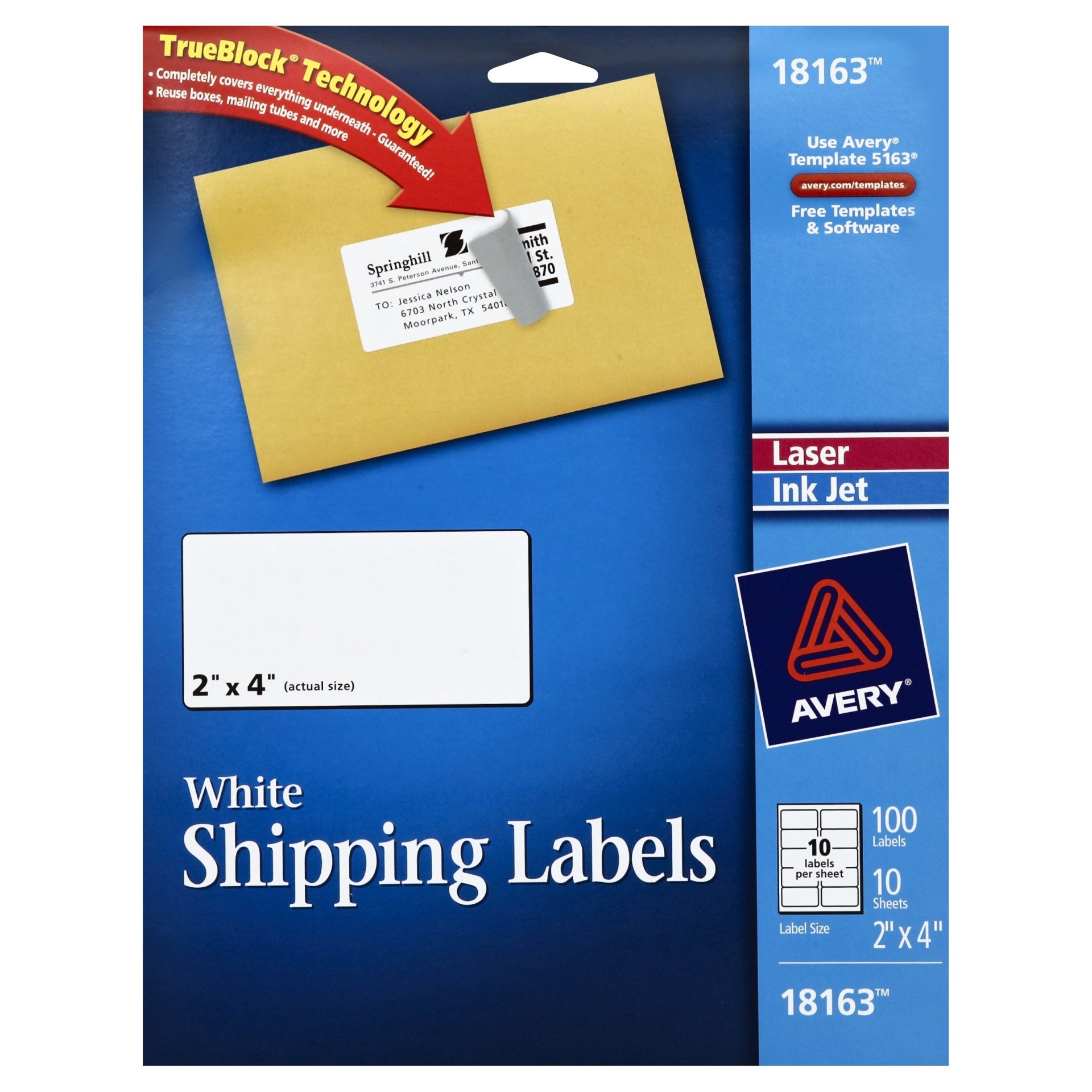 slide 1 of 4, Avery Shipping Labels 100 ea, 100 ct