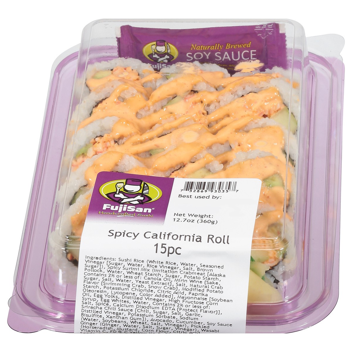 slide 1 of 9, Fujisan Spicy California Roll 15 - 12.7 oz ea, 15 ct