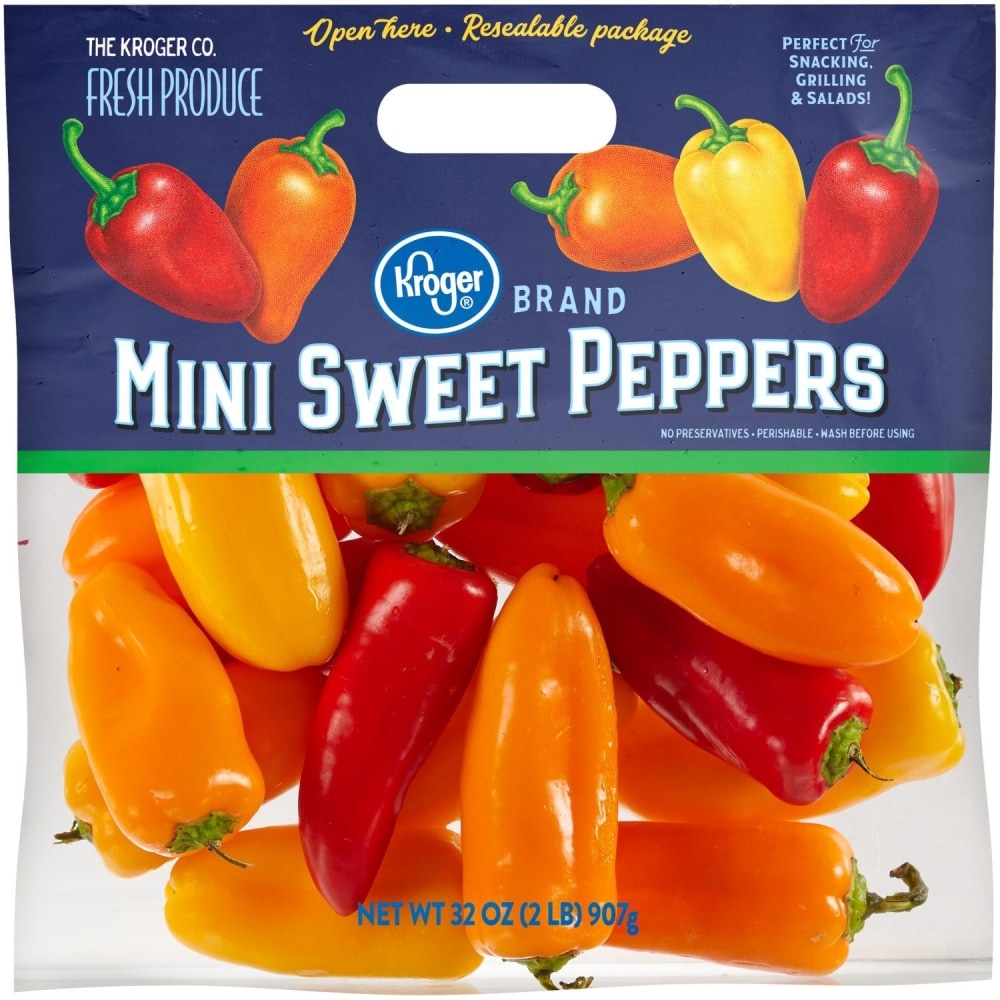 slide 1 of 1, Kroger Mini Sweet Peppers, 32 oz