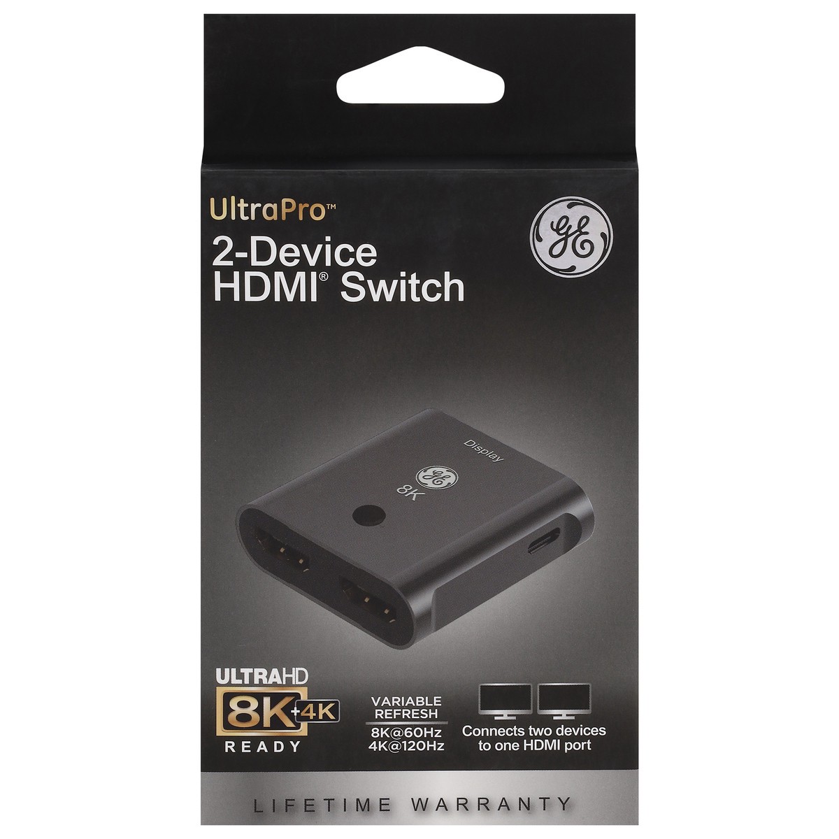 slide 3 of 4, GE UltraPro™ 2 Port 8K HDMI® Switch, 1 ct, 1 ct