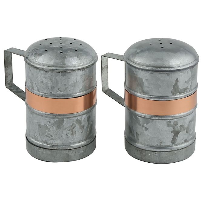 slide 1 of 1, Thirstystone Galvanized Iron and Copper Salt and Pepper Shakers, 1 ct