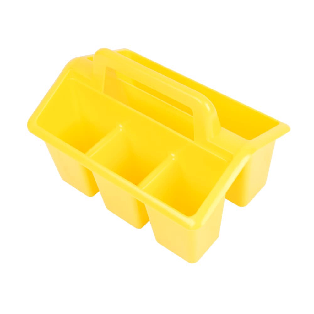 slide 2 of 4, Office Works 4-Compartment Caddy - Yellow, 1 ct