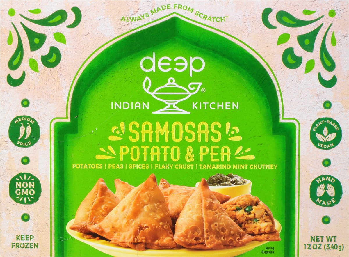 slide 1 of 13, Deep Indian Kitchen Samosas, 12 oz