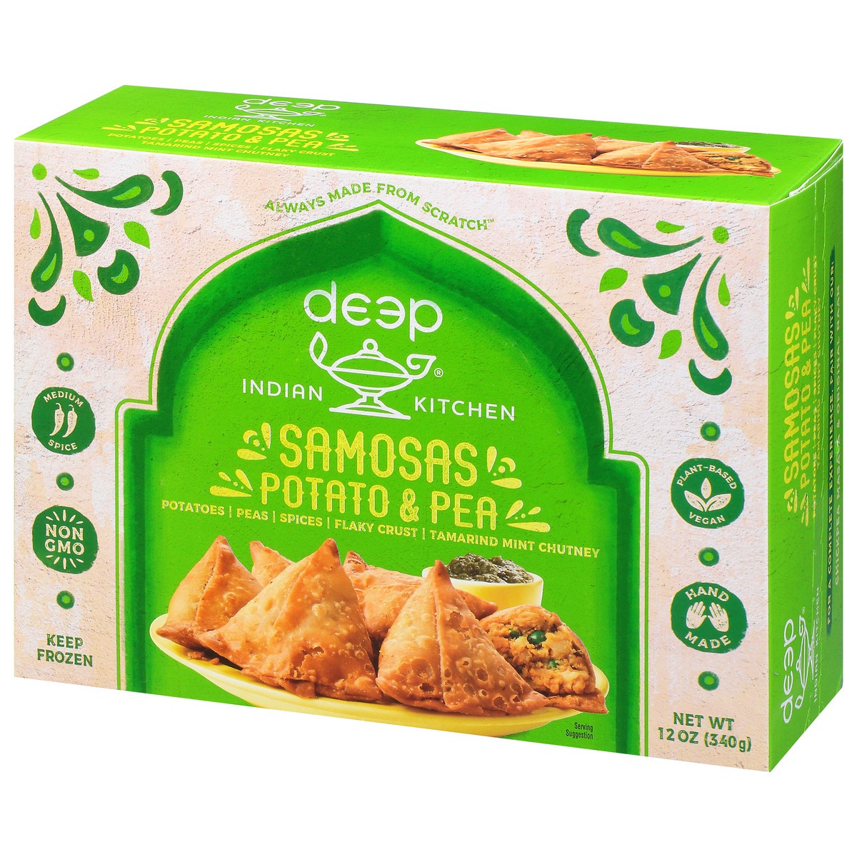 slide 13 of 13, Deep Indian Kitchen Samosas, 12 oz