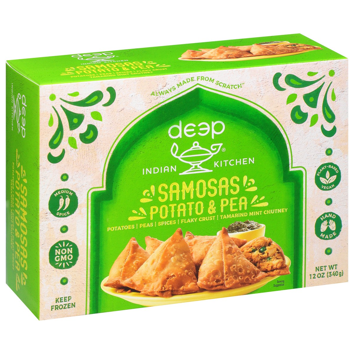 slide 3 of 13, Deep Indian Kitchen Samosas, 12 oz