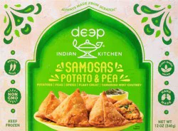 Deep Indian Kitchen Potato & Pea Samosas with Chutney - 12 oz