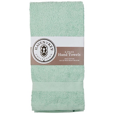 slide 1 of 1, Haven & Key Hand Towels Blue, 1 ct