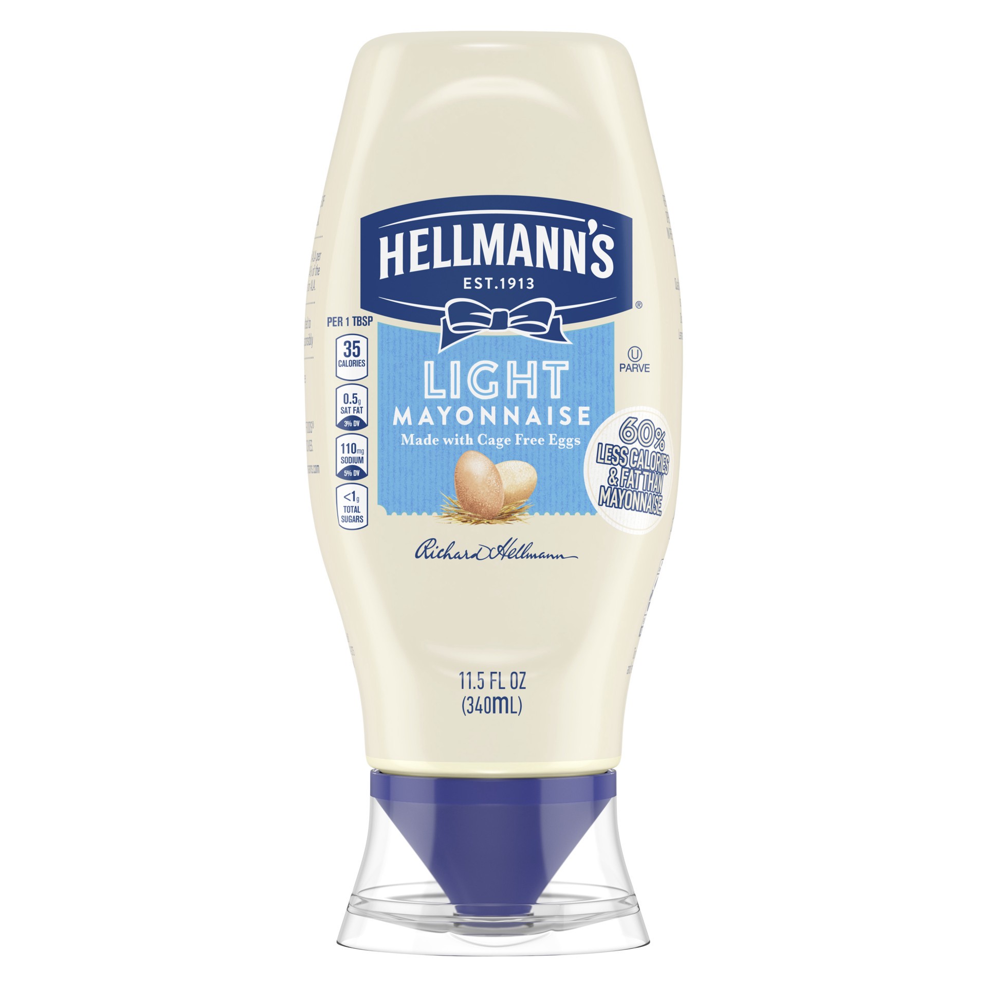 slide 1 of 5, Hellmann's Light Mayonnaise Squeeze Mayo, 11.5 oz, 11.5 oz