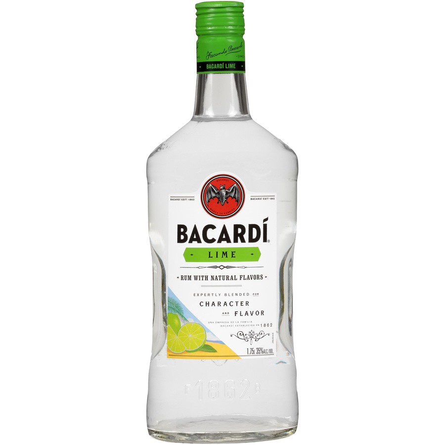 slide 1 of 4, Bacardi Rum Lime 1.75 L, 1.75 liter